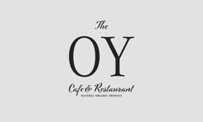 cafe restaurant premade logo initials monogram elegant luxury alphabet