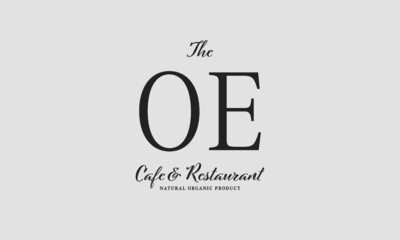 cafe restaurant premade logo initials monogram elegant luxury alphabet
