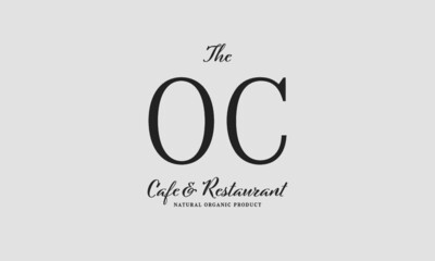 Obraz premium cafe restaurant premade logo initials monogram elegant luxury alphabet