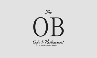 cafe restaurant premade logo initials monogram elegant luxury alphabet