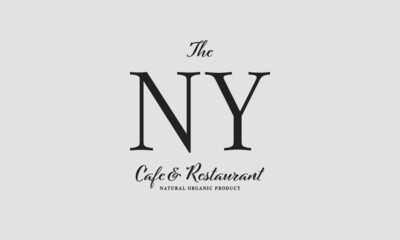 cafe restaurant premade logo initials monogram elegant luxury alphabet
