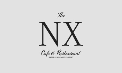 cafe restaurant premade logo initials monogram elegant luxury alphabet