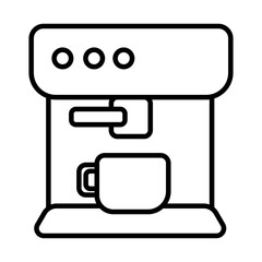 coffee shop make machine appliance line style icon