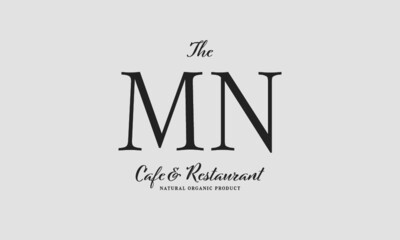 cafe restaurant premade logo initials monogram elegant luxury alphabet