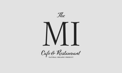 cafe restaurant premade logo initials monogram elegant luxury alphabet