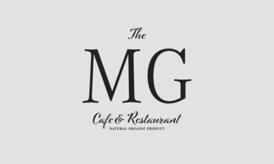 cafe restaurant premade logo initials monogram elegant luxury alphabet