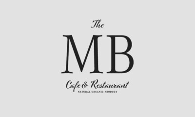 cafe restaurant premade logo initials monogram elegant luxury alphabet