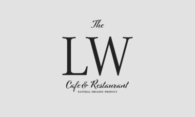 Fototapeta premium cafe restaurant premade logo initials monogram elegant luxury alphabet