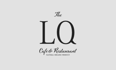 cafe restaurant premade logo initials monogram elegant luxury alphabet
