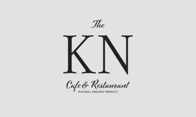 cafe restaurant premade logo initials monogram elegant luxury alphabet