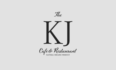 cafe restaurant premade logo initials monogram elegant luxury alphabet