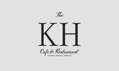 cafe restaurant premade logo initials monogram elegant luxury alphabet