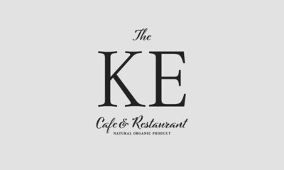 cafe restaurant premade logo initials monogram elegant luxury alphabet