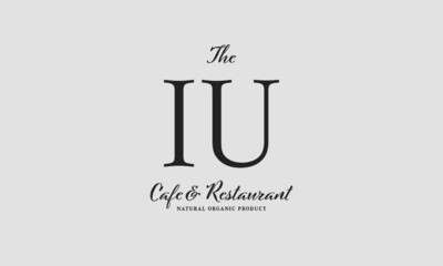 cafe restaurant premade logo initials monogram elegant luxury alphabet