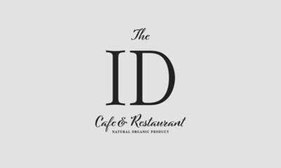 cafe restaurant premade logo initials monogram elegant luxury alphabet
