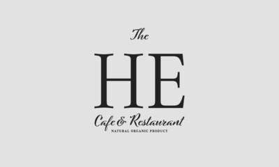 cafe restaurant premade logo initials monogram elegant luxury alphabet