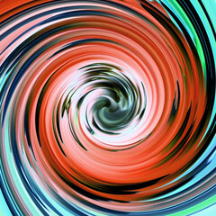 Obraz premium abstract background with spiral in orange and blue