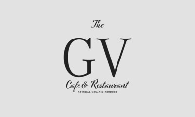 cafe restaurant premade logo initials monogram elegant luxury alphabet