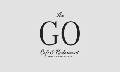 Fototapeta premium cafe restaurant premade logo initials monogram elegant luxury alphabet