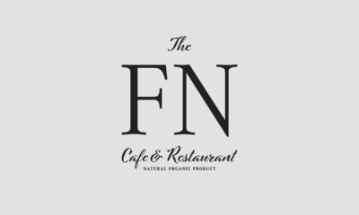 cafe restaurant premade logo initials monogram elegant luxury alphabet