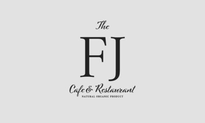 cafe restaurant premade logo initials monogram elegant luxury alphabet