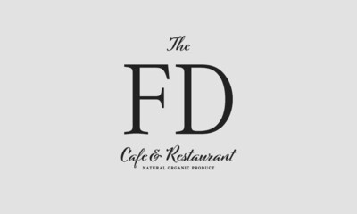 cafe restaurant premade logo initials monogram elegant luxury alphabet