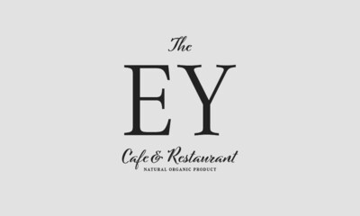 cafe restaurant premade logo initials monogram elegant luxury alphabet