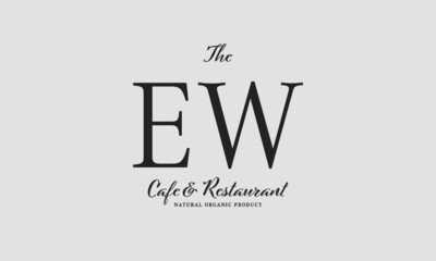 Fototapeta premium cafe restaurant premade logo initials monogram elegant luxury alphabet