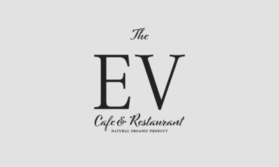cafe restaurant premade logo initials monogram elegant luxury alphabet