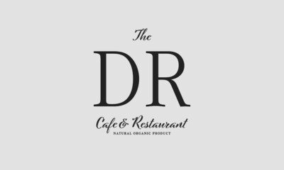 cafe restaurant premade logo initials monogram elegant luxury alphabet