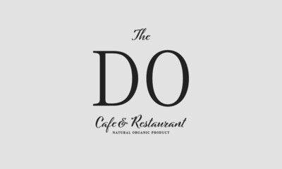 cafe restaurant premade logo initials monogram elegant luxury alphabet