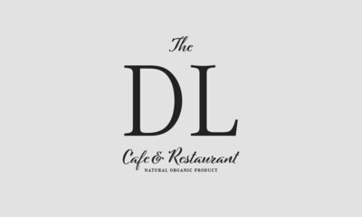 cafe restaurant premade logo initials monogram elegant luxury alphabet