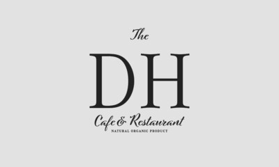 cafe restaurant premade logo initials monogram elegant luxury alphabet