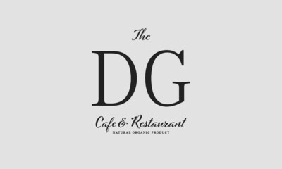 cafe restaurant premade logo initials monogram elegant luxury alphabet