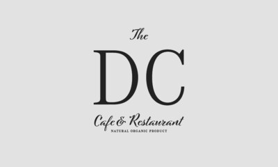 cafe restaurant premade logo initials monogram elegant luxury alphabet