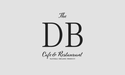 cafe restaurant premade logo initials monogram elegant luxury alphabet