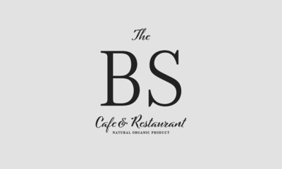 cafe restaurant premade logo initials monogram elegant luxury alphabet