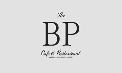 cafe restaurant premade logo initials monogram elegant luxury alphabet