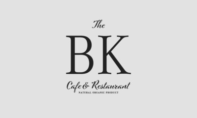 Obraz premium cafe restaurant premade logo initials monogram elegant luxury alphabet