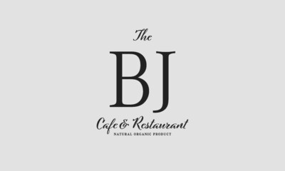 cafe restaurant premade logo initials monogram elegant luxury alphabet