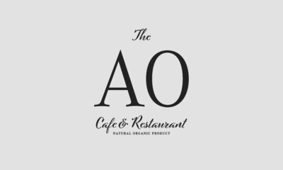cafe restaurant premade logo initials monogram elegant luxury alphabet