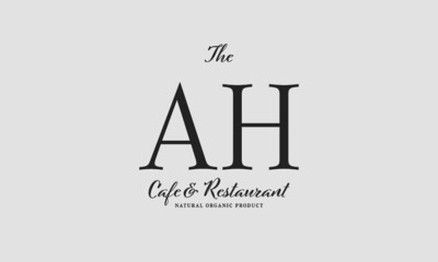 cafe restaurant premade logo initials monogram elegant luxury alphabet