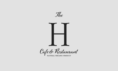cafe restaurant premade logo initials monogram elegant luxury alphabet