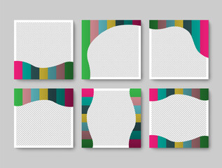 Social media editable post banner. Web banners for social media. Clear and simple design, vector illustration.	
