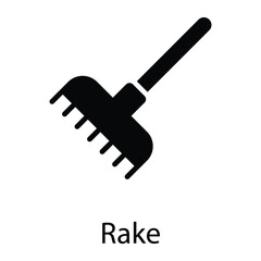 rake glyph vector icon