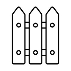 fence wooden line style icon
