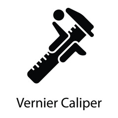 vernier caliper glyph vector icon