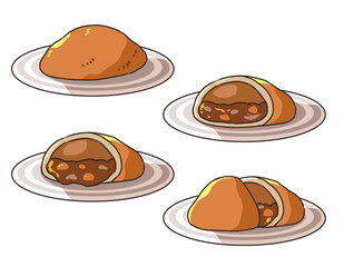カレーパン　お皿付き