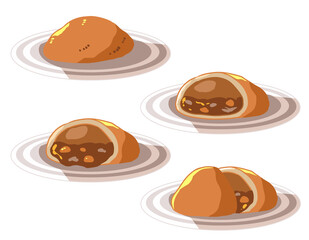 カレーパン　お皿付き(線無し)