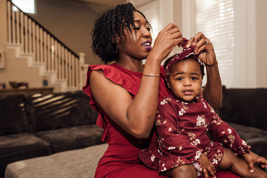 Mom getting daughter dresses